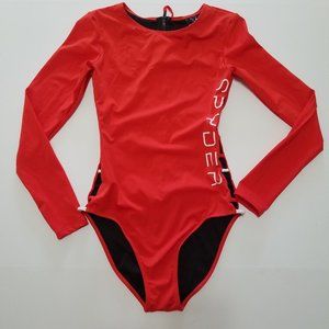 NWOT Spyder UV Protection Zip-Up Long Sleeve One-Piece Swimsuit Size M